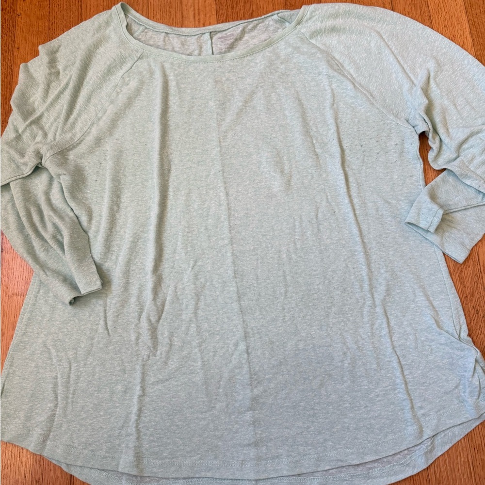 Light Green Long Sleeve Top